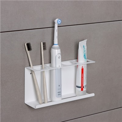 Держатель для зубных щеток, 210×100×60 мм, цвет белый