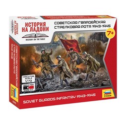 Сборная Модель 1:72 Советская гвардейская стрелковая рота 1943-1945г. 6293, (Звезда)