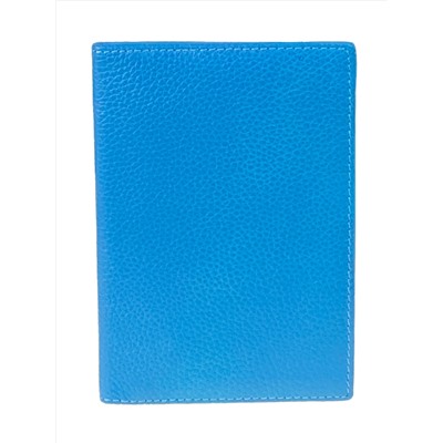 Обложка на паспорта из натуральной кожи, цвет голубой