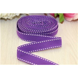 Декоративная лента с прострочкой (фиолетовый), 15мм * 6 ярдов