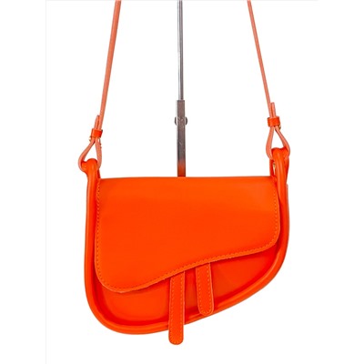 Женская сумка-седло из искусственной кожи, цвет оранжевый