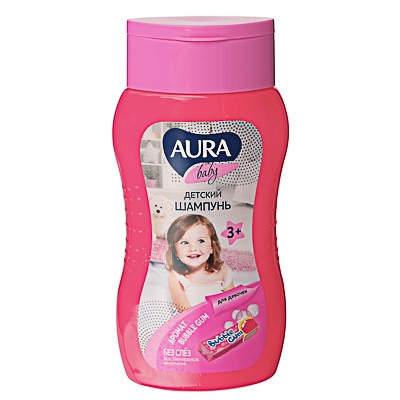 ШАМПУНЬ ДЕТСКИЙ AURA BABY ДЛЯ ДЕВОЧЕК 3+, 200МЛ