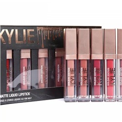 Помада жидкая матовая Kylie Holiday Edition Liquid Matte Lipstick (6шт) А золотой колпачок