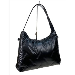 Женская сумка-шоппер из водооталкивающей ткани, цвет черный металлик