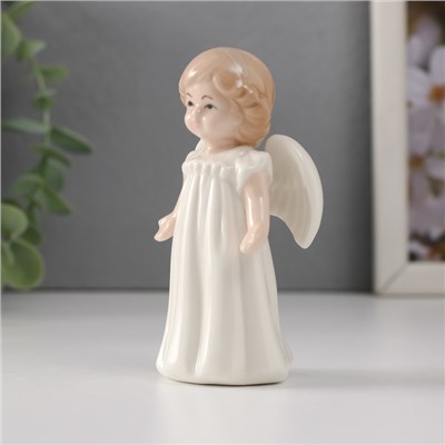 Сувенир керамика "Девочка-ангел в белом платье с рюшами"  5,2х4х10 см