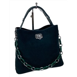 Женская сумка из натуральной замши и искусственной кожи, цвет зеленый