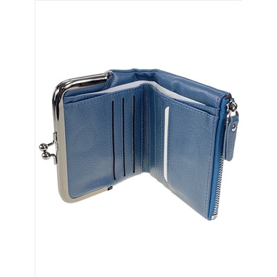 Женский кошелёк с фермуаром из искусственной кожи, цвет синий