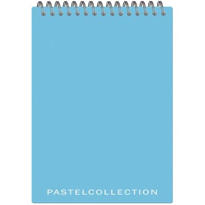 Блокнот на спирали А5 60л клетка "Pastel Collection Blue" пластиковая обложка 3411 Полином {Россия}