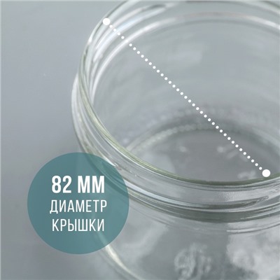 Банка стеклянная, ТО-82 мм, 250 мл цена за 12 шт