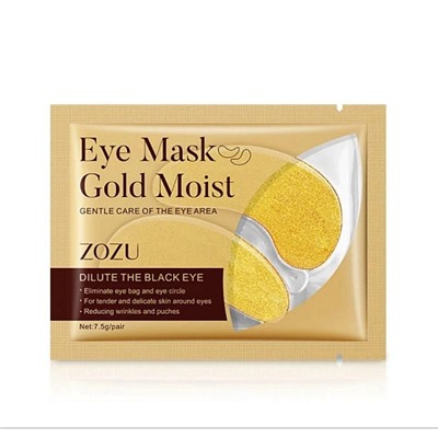 Патчи гидрогелевые для кожи вокруг глаз 1 пара Zozu Eye mask gold moist