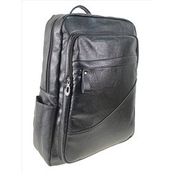 Мужской рюкзак из искусственной кожи, цвет черный