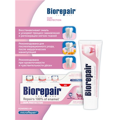 Biorepair Gum Protection / Protezione Gengive / Зубная паста для защиты дёсен 75 мл