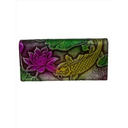 Женское портмоне из натуральной кожи, мультицвет