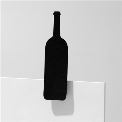 Меловой ценник на прищепке «Вино», 4 шт. в наборе, 1,5×8,5×2 см, цвет чёрный