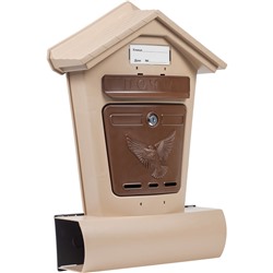 Ящик почтовый Элит бежевый с коричневым (10шт)