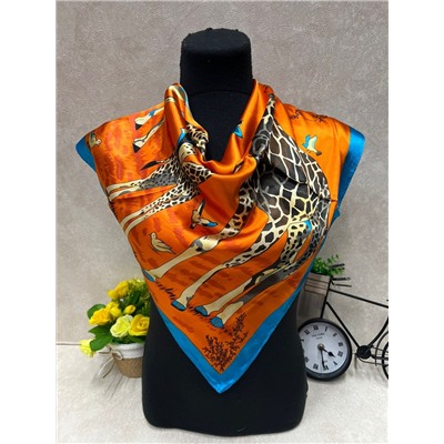 Женский шейный платок из шелка , мультицвет