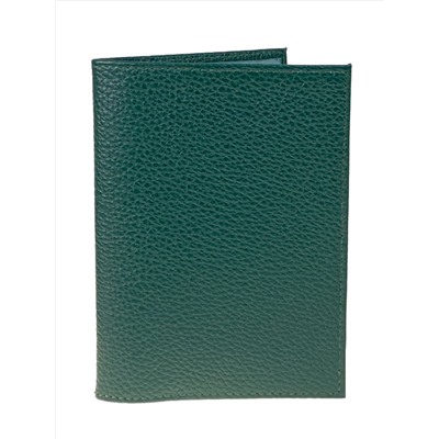 Обложка для паспорта из натуральной кожи, цвет зеленый