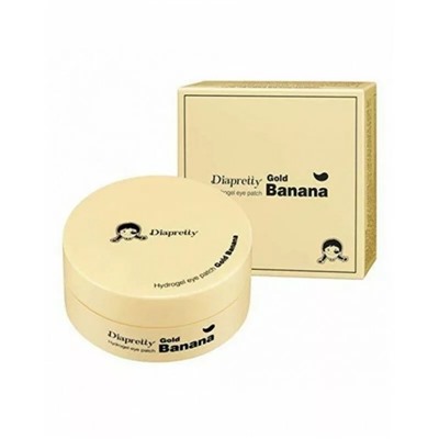 Гидрогелевые патчи бананово-фруктовые Diapretty Hydrogel Eye Patch Gold Banana