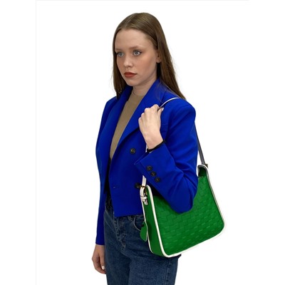 Женская сумка из натуральной кожи, цвет ярко зеленый