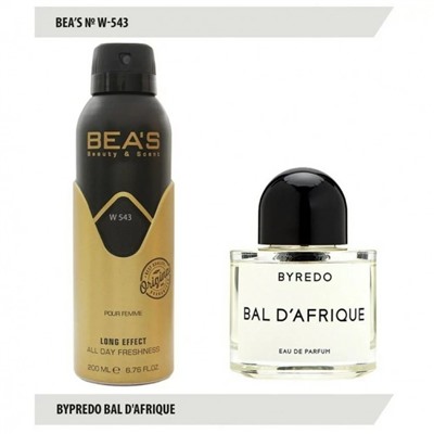 Дезодорант BEA'S W 543 - Byredo Bal D'Afrique 200мл