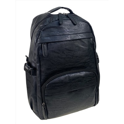 Мужской рюкзак из искусственной кожи, цвет черный