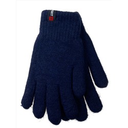 Мужские теплые перчатки из шерсти, цвет синий