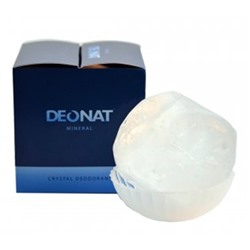 Дезодорант-Кристалл "ДеоНат", цельный, округлой формы, на подставке в подарочной коробке, 140 гр.