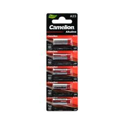 Батарейка алкалиновая Camelion Mercury Free, A23 (MN21, LR23A, LRV08)-5BL, 12В,блистер,5 шт.