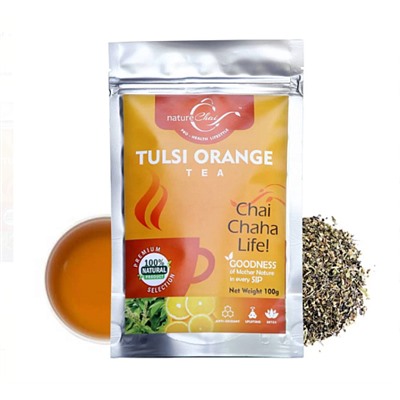 Индийский чайный напиток травяной в пакете Tulsi Orange Tea, 100g