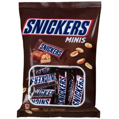 Конфеты "Snickers minis" пакет 180гр