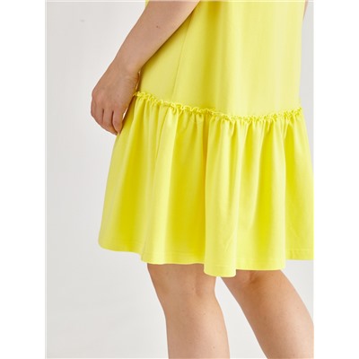 Платье кулирка OD-633-1 светло-желтое