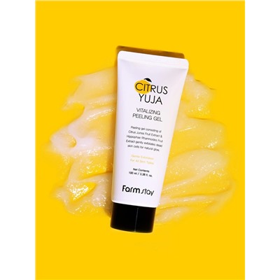 FARMSTAY - ПИЛИНГ - ГЕЛЬ ДЛЯ ЛИЦА С ЭКСТРАКТОМ ЮДЗУ CITRUS YUJA VITALIZING PEELING GEL, 100 МЛ