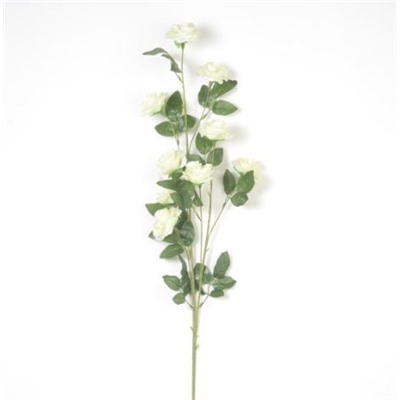 Роза искусственная 9голов  h115см белый