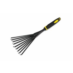 Грабельки веерные малые, прорезиненная черно-желтая ручка (А-16)