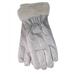 Женские перчатки утепленные, цвет бело серый