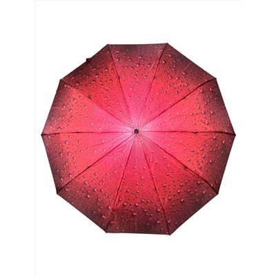 Женский зонт автомат, цвет темно красный