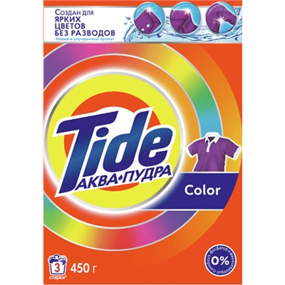 Стиральный порошок Tide Аква Пудра Color, 0.45 кг