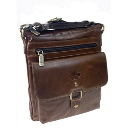 Мужская сумка - планшет из натуральной кожи, цвет коричневый