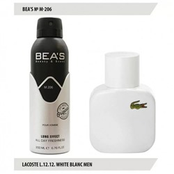 Дезодорант BEA'S M 206 - Lacoste Eau De Lacoste L.12.12 Blanc 200мл