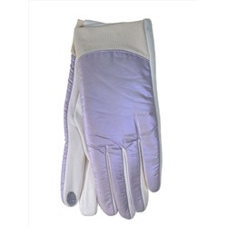 Комбинированные женские перчатки, цвет белый