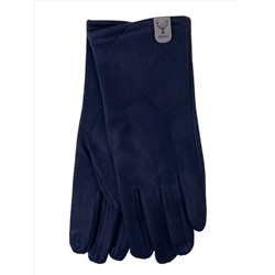 Женские демисезонные перчатки из велюра, цвет синий