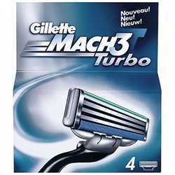 Сменные кассеты Gillette Mach3 Turbo (4 шт)