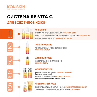 ICON SKIN Гидрофильное масло для умывания с витамином С, 150 мл