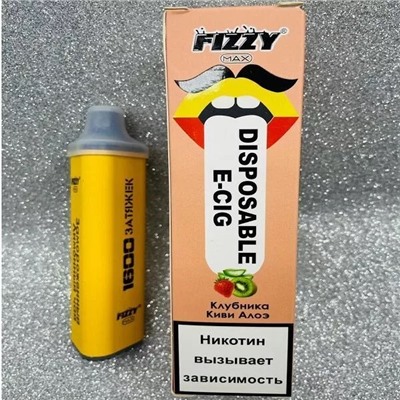 Электронная Сигарета FIZZY DISPOSABLE E-CG (1600 ЗАТЯЖЕК) Клубника Киви Алоэ