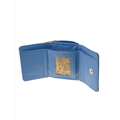 Женский кошелек из искусственной кожи, цвет голубой