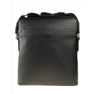 Мужская сумка-планшет из натуральной кожи, чёрная
