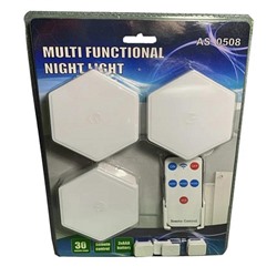 Набор светильников с пультом 3 шт Multi functional night light AS0508