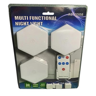 Набор светильников с пультом 3 шт Multi functional night light AS0508