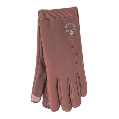 Классические перчатки женские, цвет розовый