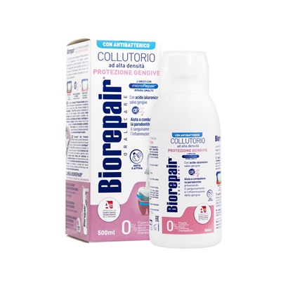 Biorepair Delicate Gums Mouthwash 500 мл / Биорепейр ополаскиватель для полости рта уход за деснами